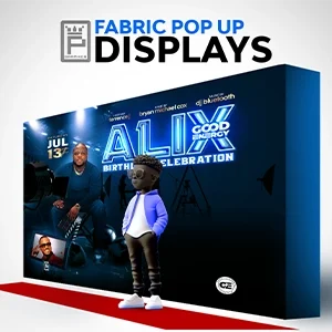 3d fabric pop up backdrop displays